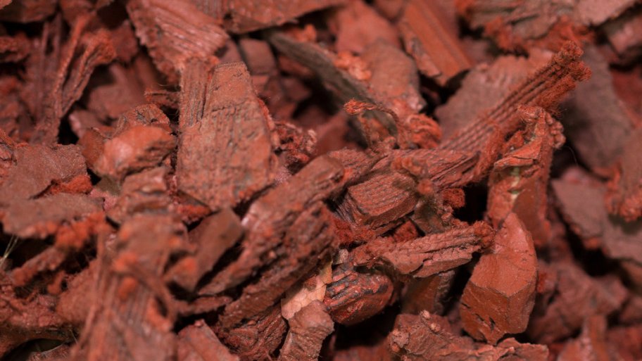 Red rubber mulch